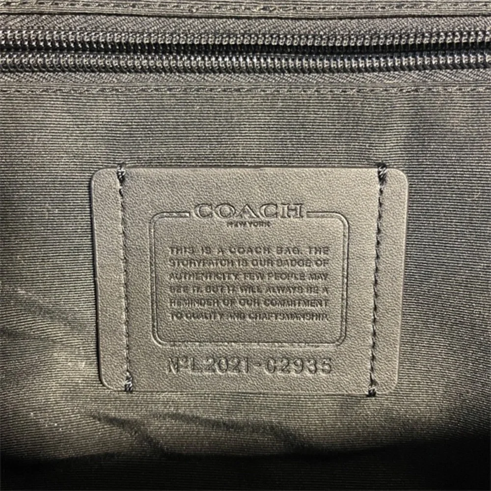 Coach 𝐍𝐖𝐓 Black Signature Canvas Backpack with Leather Trim NEW